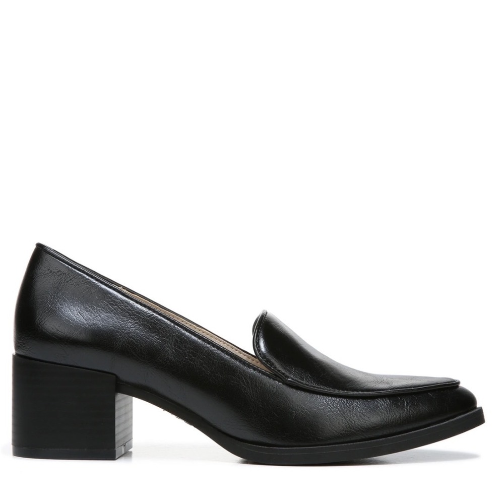 LifeStride Devyn Black Block Heel Pointed Toe Pumps Loafers Women's Size 7.5
